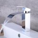 thumbnail image 3 of Grifos de baño generalizados, grifo moderno para lavabo de baño, grifo de cascada de lavabo cruzado, boca ancha de acero inoxidable, 3 of 3