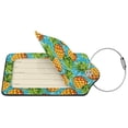 thumbnail image 2 of Fuzoiu Pineapple Print Premium Leather Luggage Tag,Travel Accessory,Luggage Tag for Suitcase Baggage Handbag Travel Bag,Name Card & Privacy Cover-2 PCS, 2 of 5
