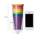 thumbnail image 5 of Cateissary 7 piezas de vasos apilables para beber, reutilizables para el hogar, adultos, niños, viajes, colores brillantes, juego de vasos para Almacenamiento y organización del hogar, 5 of 6