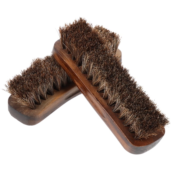 unbranded  2 Pcs Sneaker Cleaner Wooden Shoe Brush Comfortable Handle Portable