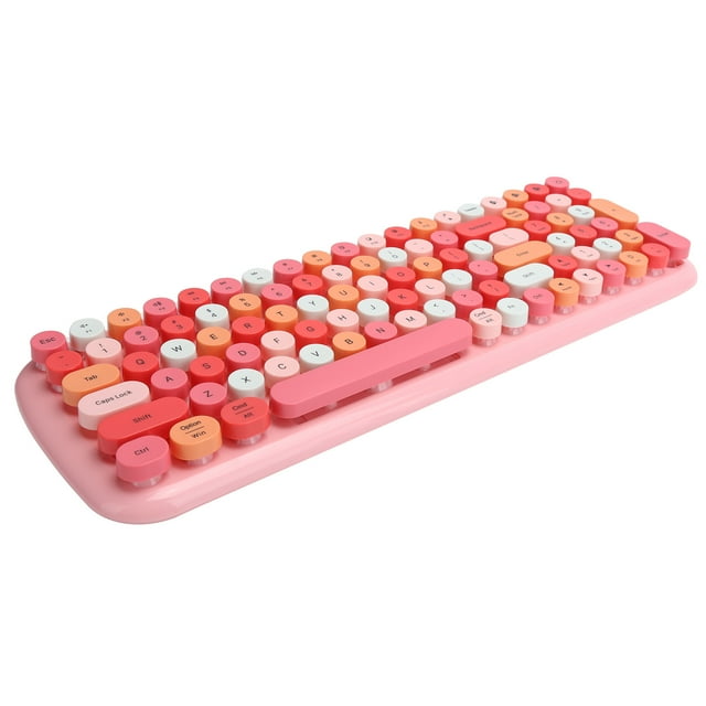 Keyboardwith Retro Round Keycap,Wireless Keyboard Bluetooth 5.1 Keys Keyboard Wireless Keyboard Dependable Performance