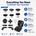 thumbnail image 4 of QXWPBV 17-Piece Controller Parts Kit for Xbox Elite Series 2 and Series 2 Core, Metal Thumbsticks, Paddles, D-Pads, Model 1797, Black Silver, 4 of 8