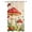 Yellow Red, variant on Outdoor Curtains for Patio Waterproof, Red Mushroom Windproof Pravicy Outside Porch Blackout Curtain, Watercolor Spring Summer Floral Sun Blocking Grommets Curtains for Cabana 2 Panels 54"x108"