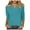 Mint Green, variant on Women Summer Tops Women's Solid Color Fashionable Casual Button Fashion New Quarter Sleeve Women's Short Top T Shirt Ladies Undershirts Long Sleeve Long under Scrub Tops Women Outfits Top Mint Green M