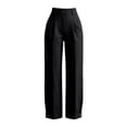 thumbnail image 4 of Guluxicc Womens Casual Tapered Pants Belted High Waisted Trousers with Button Cuffs and Pockets Solid Color Pants for Work, 4 of 7