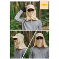 thumbnail image 3 of HEVIRGO Chapeau de Protection UV pour Cyclisme en Plein Air Pêche Visage Cou Couverture de Tête avec Rabat, 3 of 10