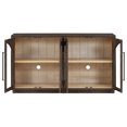 thumbnail image 6 of Tcbosik Buffet Cabinet with Storage, 60" Large Sideboard Kitchen Cabinet with Adjustable Shelves and 4 Glass Doors, Coffee Bar Cabinet for Dining Room, Hallway, Entryway, Espresso, 6 of 10