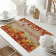 thumbnail image 5 of Pumpkin Happy Thanksgiving Placemats Set of 4 Fall Maple Leaf Brown Linen Heat Insulated Linen Place Mats, Washable Stain-Proof Table Mats for Dining Tables Holiday Decor 13x19inch, 5 of 9