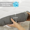 thumbnail image 2 of 3 Inch Memory Foam Queen Mattress Topper, Filled with Breathable & Soft Memory Foam Pillow Top, 4 Elastic Straps, 2 of 6