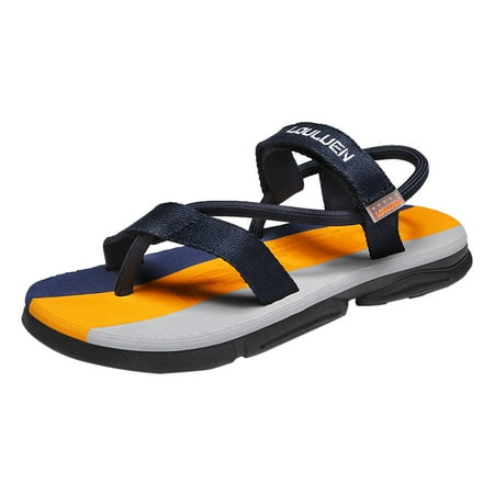 XDDST Dress Sneakers Shoes for Men Fashionable Flat Toe Flip Flops Flat Beach Flip Flops Fashion Toe Flip Flops Sandals