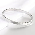 thumbnail image 3 of Stainless Steel Hexagon Bee Nest Stye Classic Plain Bangle Bracelet, 3 of 11