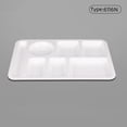 thumbnail image 2 of Plateaux de Restauration Rapide de Qualité Commerciale en Imitation Porcelaine Résistante à la Chaleur, Assiettes à Compartiments pour Cafétérias Scolaires et Institutionnelles, 2 of 4