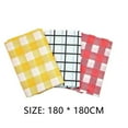 thumbnail image 2 of Binwennn Circular Table Mat Kitchen Table Mats round Oval Dining Table Set for 4 with Leaf Checkered Tablecloth Oil Heavy Duty Wiping Tablecloth Suitable For Dining/camping/picnicking/outdoor, 2 of 4