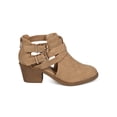 thumbnail image 2 of New Girl Soda Scribe-2S Leatherette Cutout Buckle Chunky Heel Ankle Bootie Size, 2 of 5