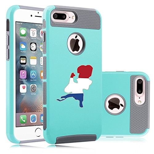 For Apple (iPhone 8 Plus) Shockproof Impact Hard Soft Case Cover Netherlands...