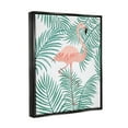 thumbnail image 3 of Stupell Flamingo Perched Tropical Palm Leaves Landscape Painting Black Floater Framed Art Print Wall Art, 3 of 9