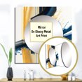thumbnail image 3 of Designart "Elegance in Spiral Abstraction V" Modern Square Mirror For Wall Decor - Large Blue Square Printed Wall Mirror Art - Square Modern Mirror - Wall Mounted Square Large Mirror, 3 of 5