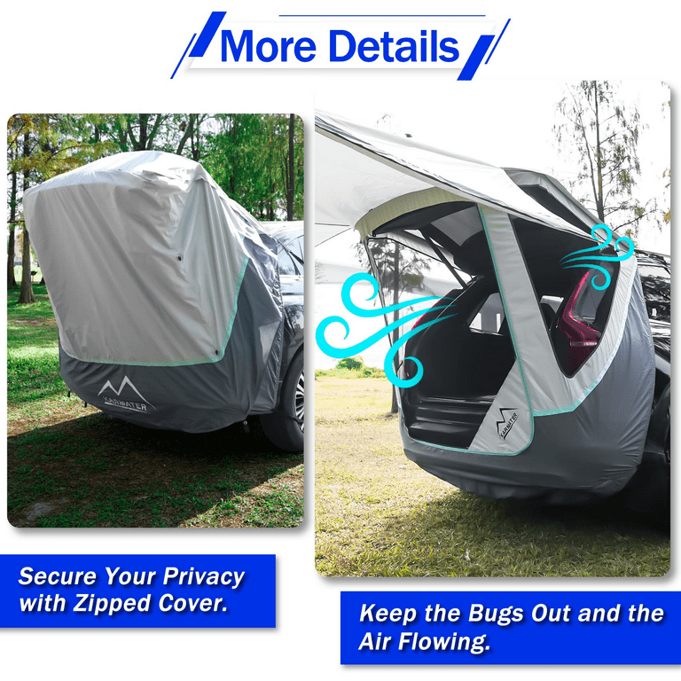  GreceYou Car Tailgate Mosquito Net Rear Windshield Sunshade  Screen Magnetic Mount Anti-Flying Net Trunk Privacy Protection Ventilation  Mesh Closed by Zipper for SUV MPV Camping Self-Drive (S) : Automotive
