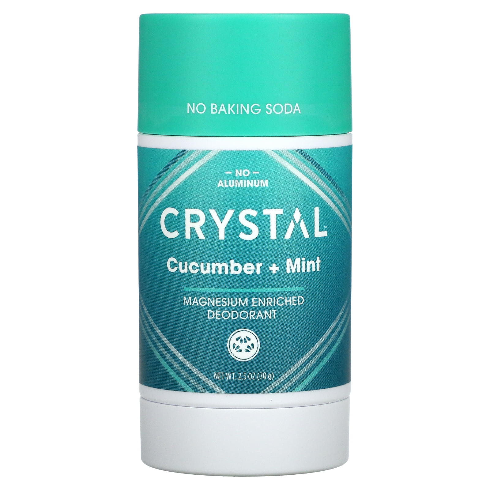 Magnesium Enriched Deodorant, Cucumber + Mint, 2.5 oz (70 g), Crystal