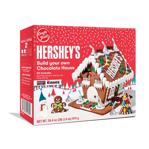 Hershey's Build Your Own Chocolate Holiday Gingerbread House Kit 34.4