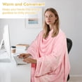 thumbnail image 4 of Catalonia Wearable TV Blanket with Sleeves Arms & Feet pockets for Adult Micro Plush Fleece Large Wrap Throw Robe 73" x 53", 4 of 9