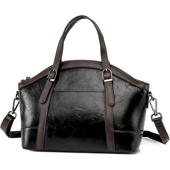 PU Leather Satchel for Women Fashion Adjustable Top Handle Design Handbags Purse Large Capacity Crossbody Shoulder Bag