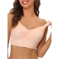 thumbnail image 4 of SOSTEN CHIC para Mujeres, Sujetador de Cobertura Completa, Tirantes Anchos, Con Corte Largolinea, Bralette Sin Aros, Talla C 38, Color Rosa, 4 of 5
