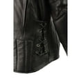 thumbnail image 6 of Milwaukee Leather SH1010 Men's 'Scooter' Black Vented Leather Jacket with Side Laces 10X-Large, 6 of 9