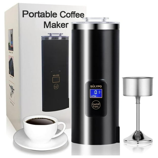 Sulypo Portable Coffee Maker Cafeteira 03, Travel Percolator Electric,Coffee Pot 3in1 Incorporated Chips Smart Control,Mug 8oz Keep Warm Auto Shut-Off Permanent Filter | Walmart Canada