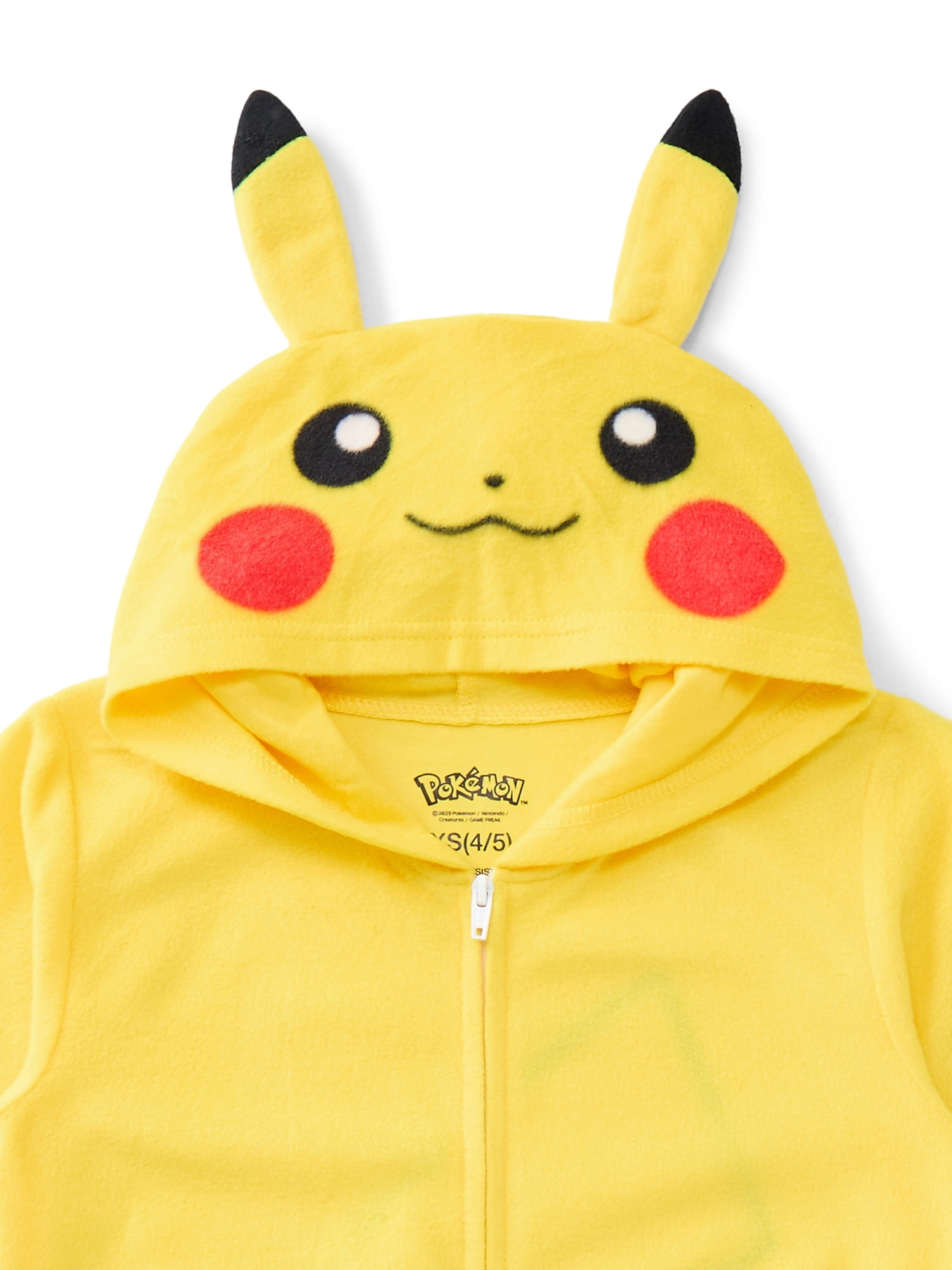 Pokémon Pikachu Boys Cosplay Union Suit with Hood, Sizes 4-12