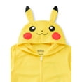 thumbnail image 2 of Pokémon Pikachu Boys Cosplay Union Suit with Hood, Sizes 4-12, 2 of 3