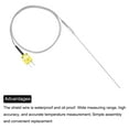 thumbnail image 4 of K Type Thermocouple with Plug, Meter Temperature Sensor Probe -40 to 1100°C(-40 to 2012°F) Stainless Steel, 1x200mm 3.3ft Wire, 4 of 7