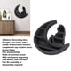 thumbnail image 4 of Estante De Madera Moon Cat, Estante Multiusos De Madera De Cristal Lunar Negro De Múltiples Capas Para El Hogar, 4 of 7