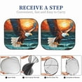 thumbnail image 3 of Yiaed Textured Bald Eagle Print Car Front Windshield Sun Shade,Foldable Anti-UV Car Sunshade for Front Window for Most Vehicles-Medium, 3 of 5