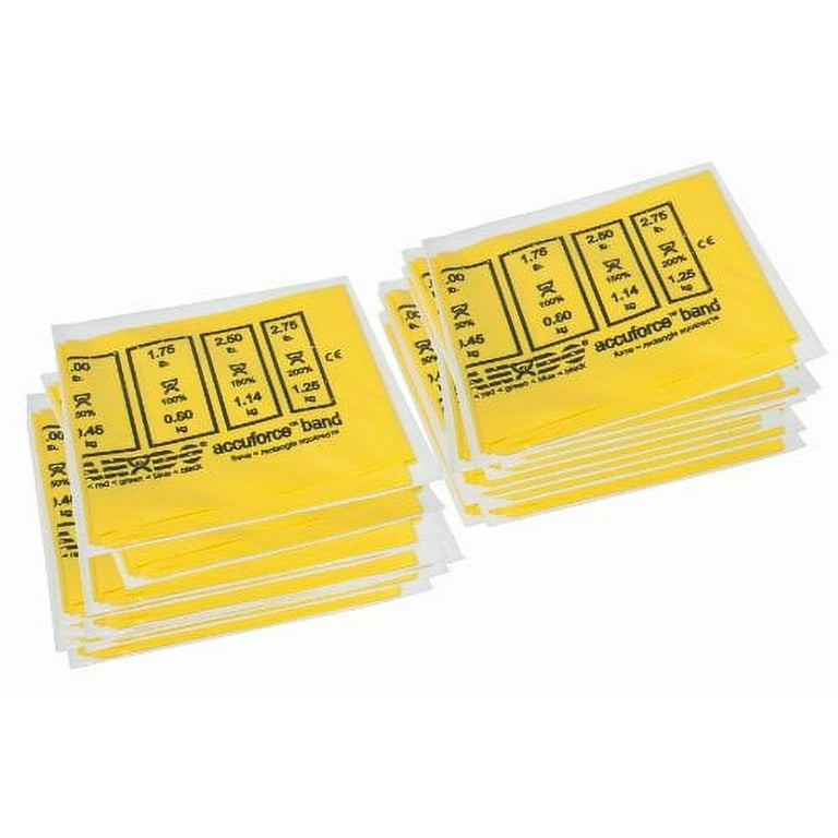 CanDo AccuForce Exercise Band - box of 40, 4' lengths - Yellow - x-light CanDo AccuForce Exercise Band - box of 40, 4' lengths - Yellow - x-light