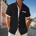 thumbnail image 2 of ZVNAΖH Men's Waffle Knit Bird Print Shirt, Short Sleeve Collared Button Down Casual Top with Contrast Placket, S-3XL, 2 of 5