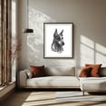 thumbnail image 2 of Cattle Dog - Drawing Dog Line Art Sketch Black and White Illustration Animal Minimalist Black Framed Wall Art Print 11 x 14 inches, 2 of 4