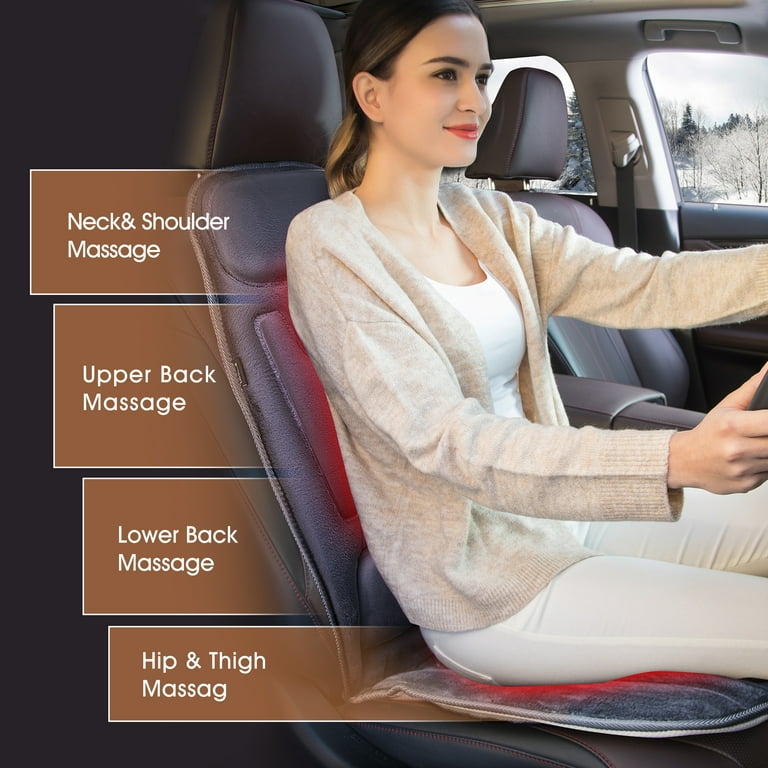 Comfort Heat Massage Seat Cushion Chair Back Neck Body Car Truck Home Office  Pad