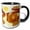 Black/White, variant on 3drose, Breakfast Bacon Eggs Waffles Background, 11oz Mug