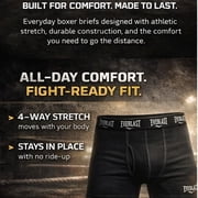 Everlast Mens Cotton Stretch Underwear Boxer Briefs with Fly, 6-Pack