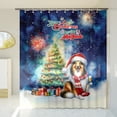 thumbnail image 3 of Merry Christmas and Happy New Year Santa Collie Holiday Xmas Winter 2025 Shower Curtain Collie Dog Lover Gifts Idea Waterproof Bathroom Bathtub Curtain - 00024, 3 of 5