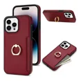 thumbnail image 1 of Funda Carcasa De Cuero Con Anillo Para iPhone 15 14 13 12, 1 of 1
