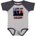 thumbnail image 3 of Inktastic Military Dad I Love My Daddy Boys or Girls Baby Bodysuit, 3 of 5