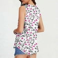 thumbnail image 4 of Levmjia Womens Tank Tops Printed Sleeveless Round Neck Blouse Casual Pullover Tops Comfortable Polyester Stretch Fit Fashion Basic Tee Daily Wear Spring Summer, 4 of 6