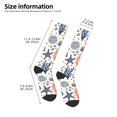 thumbnail image 4 of Fotbe Starfish Shell print Women's Men's Novelty Crew Socks Cotton Socks Knee High Socks for Walking,Running,Nurses,Pregnancy, 4 of 8