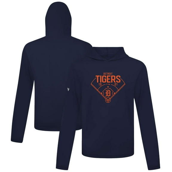Men's Levelwear Navy Detroit Tigers Anthem Home Field Pullover Hoodie