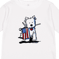 thumbnail image 4 of Inktastic US Flag Westie Boys or Girls Long Sleeve Toddler T-Shirt, 4 of 5