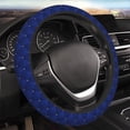 thumbnail image 3 of Picia Navy Blue Car Steering Wheel Cover, Non-Slip, Breathable, Universal 15 inch, 3 of 7