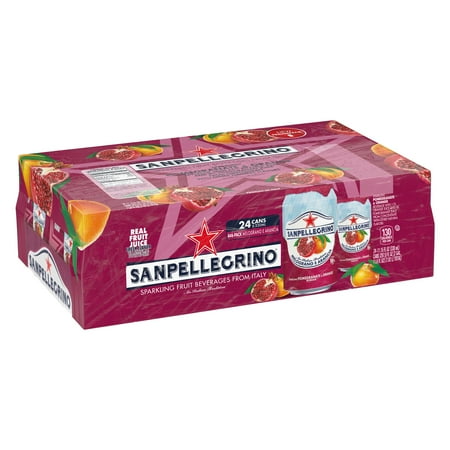 Sanpellegrino Pomegranate and Orange Sparkling Fruit Beverage, 11.15 fl oz. Cans (24 (Best Way To Juice A Pomegranate)