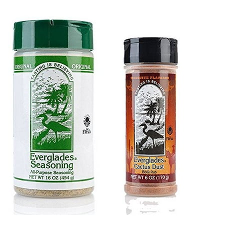 Mesquite Barbecue - Everglades Seasoning 16 oz All Purpose 6oz Mesquite BBQ Cactus Dust Bundle